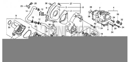 LEFT REAR COVER/WATER PUMP CB1300SA7 de 2007
